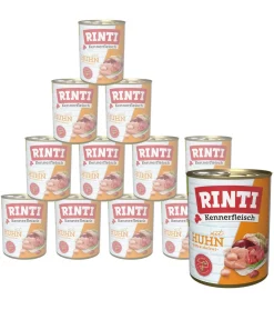 Rinti Nassfutter Hund > Kennerfleisch Nassfutter für Hunde, 12 x 800 g