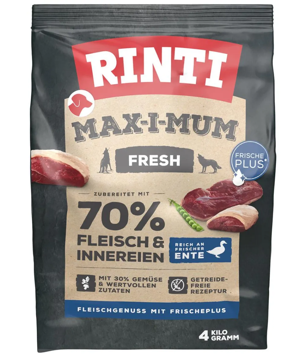 Rinti Trockenfutter für Hunde MAX-I-MUM Fresh Adult, Ente Best