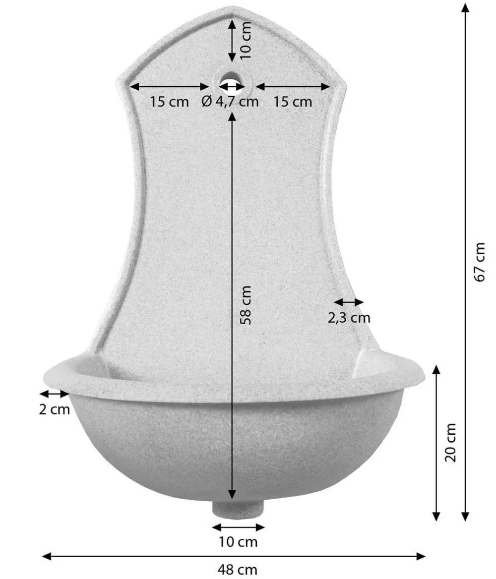 Roto Gartenbrunnen > Garten-Waschbecken Saturn, ca. H75 cm