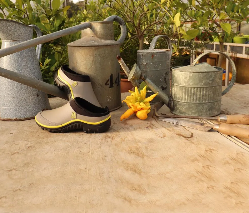 Rouchette Clog Trial Open Taupe Sale