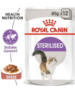 ROYAL CANIN® Nassfutter Katze > Nassfutter für Katzen Sterilised in Soße, 12 x 85 g
