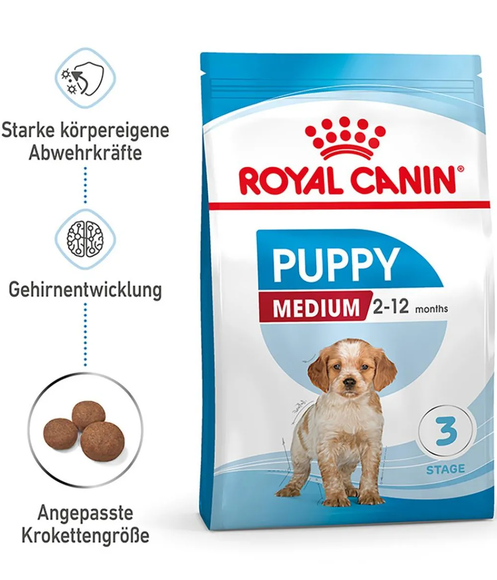 ROYAL CANIN® Trockenfutter Hund - Trockenfutter für Hunde Medium Puppy