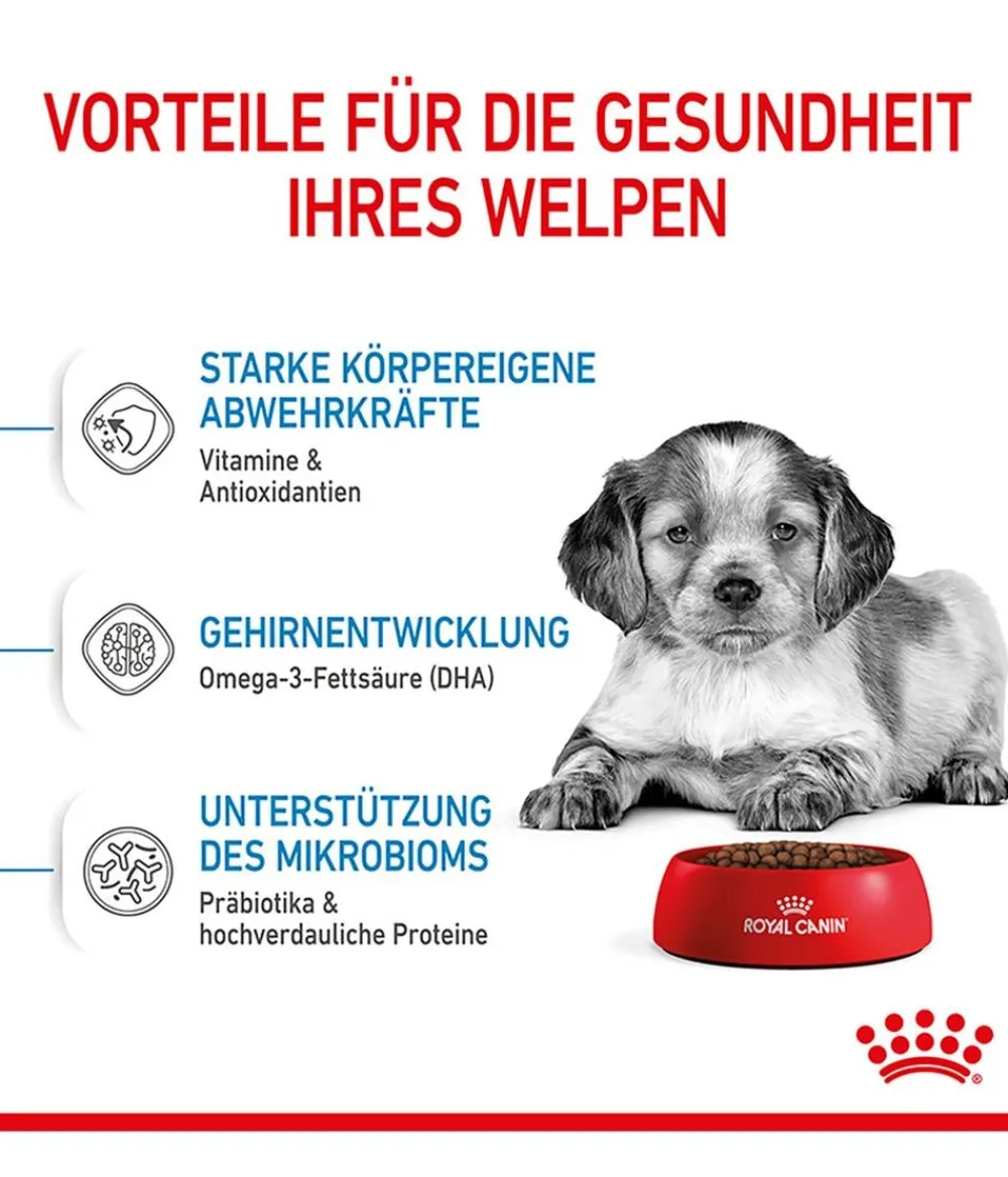 ROYAL CANIN® Trockenfutter Hund - Trockenfutter für Hunde Medium Puppy