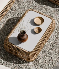 Royal Garden Loungetische - Geflechttisch Norden, ca. B128/H38,5/T80,5 cm Natur