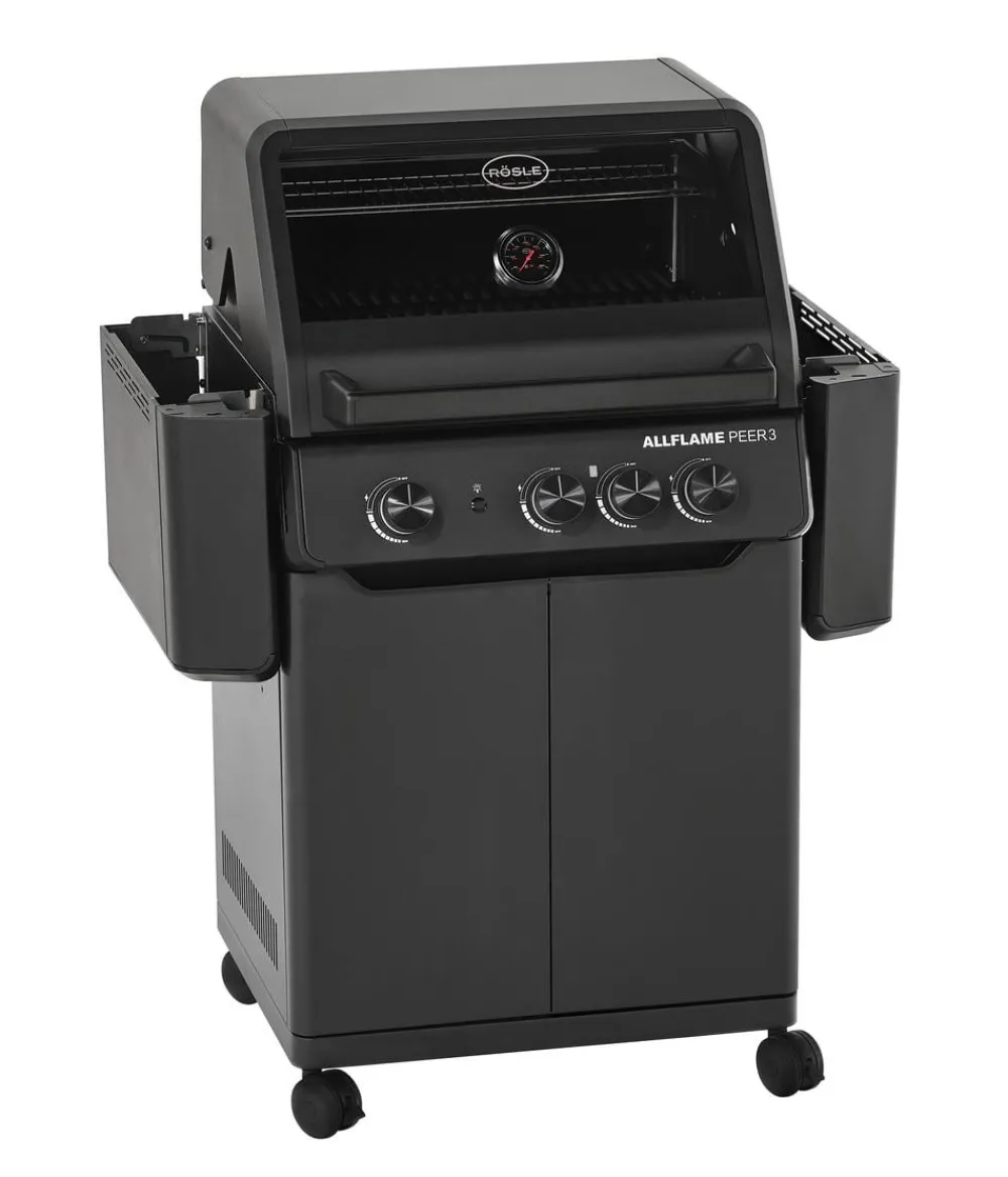Rösle Gasgrills - Gasgrill Allflame Peer 3, ca. B127/H118/T61 cm Schwarz