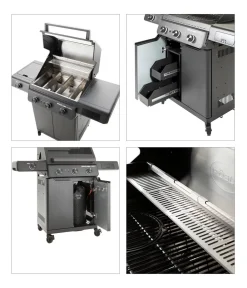 Rösle Gasgrills - Gasgrill Epicflame Core 3 50 mbar, ca. B119/H127/T61 cm Schwarz