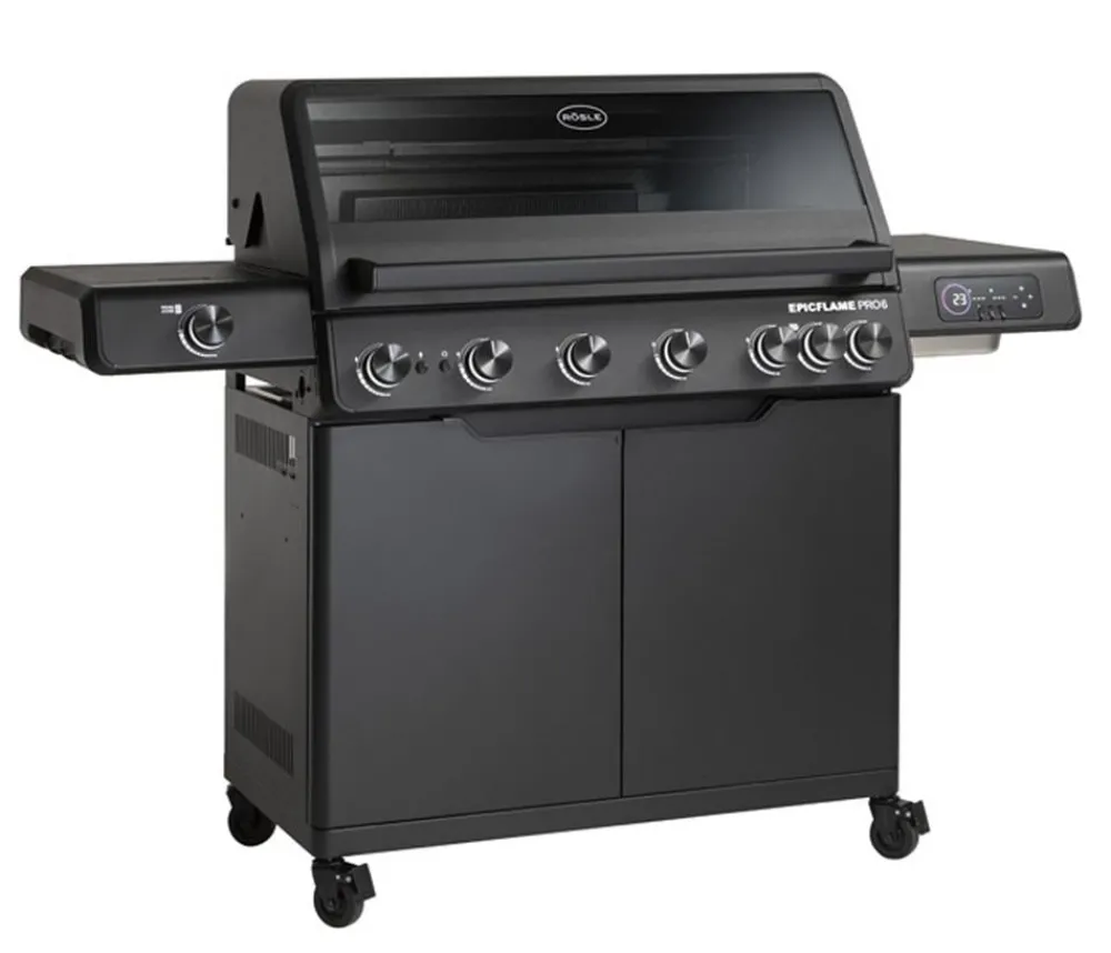 Rösle Gasgrill Epicflame Pro 6 50bar, ca. B119/H157/T61,5 cm Schwarz Sale