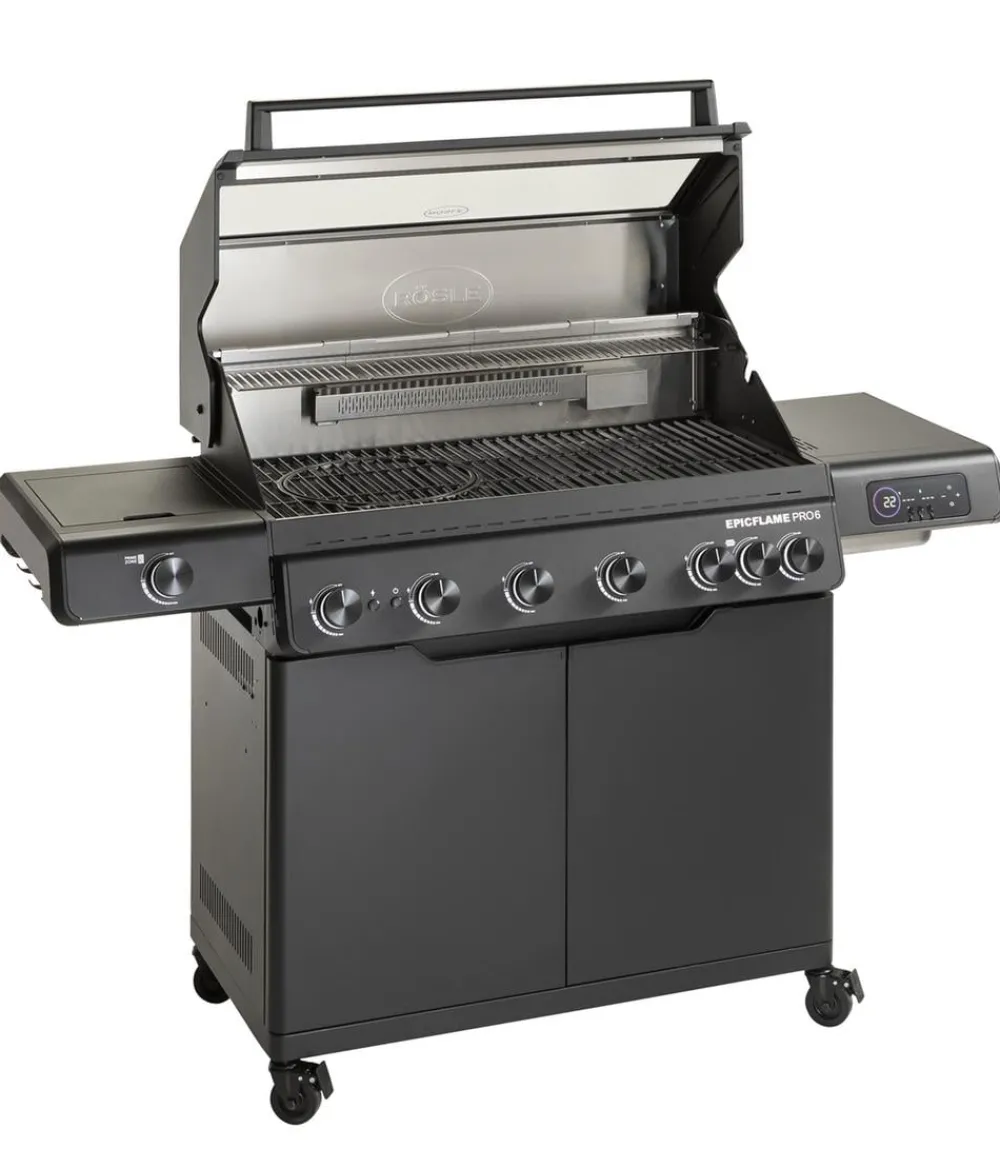 Rösle Gasgrill Epicflame Pro 6 50bar, ca. B119/H157/T61,5 cm Schwarz Sale