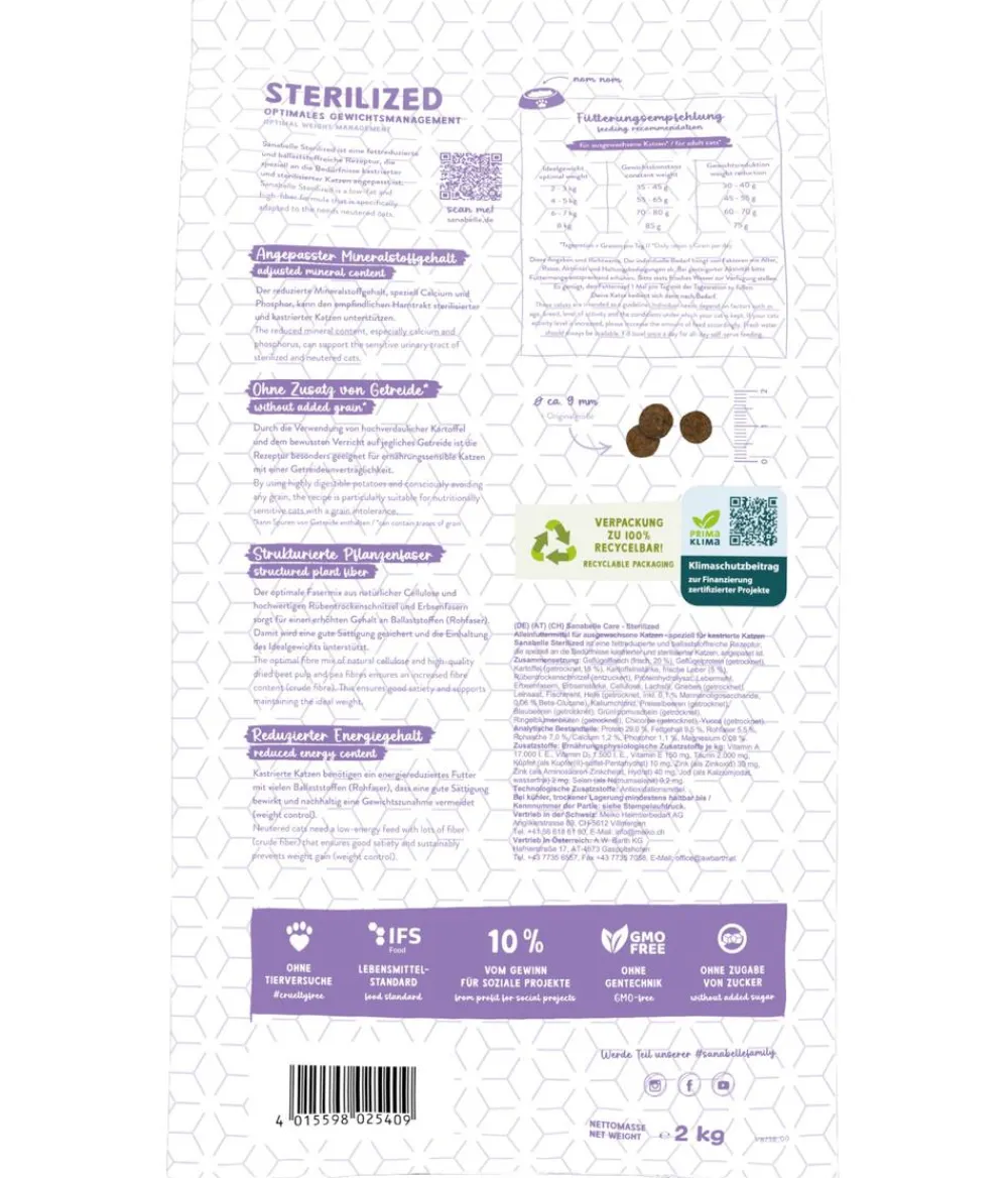Sanabelle® Trockenfutter Katze > Care Trockenfutter für Katzen Sterilized Adult, Geflügel