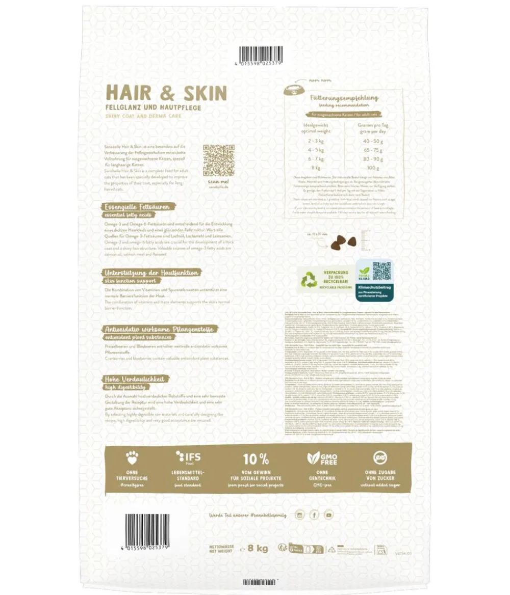 Sanabelle® Trockenfutter Katze > Care Trockenfutter für Katzen Hair & Skin Adult, Geflügel
