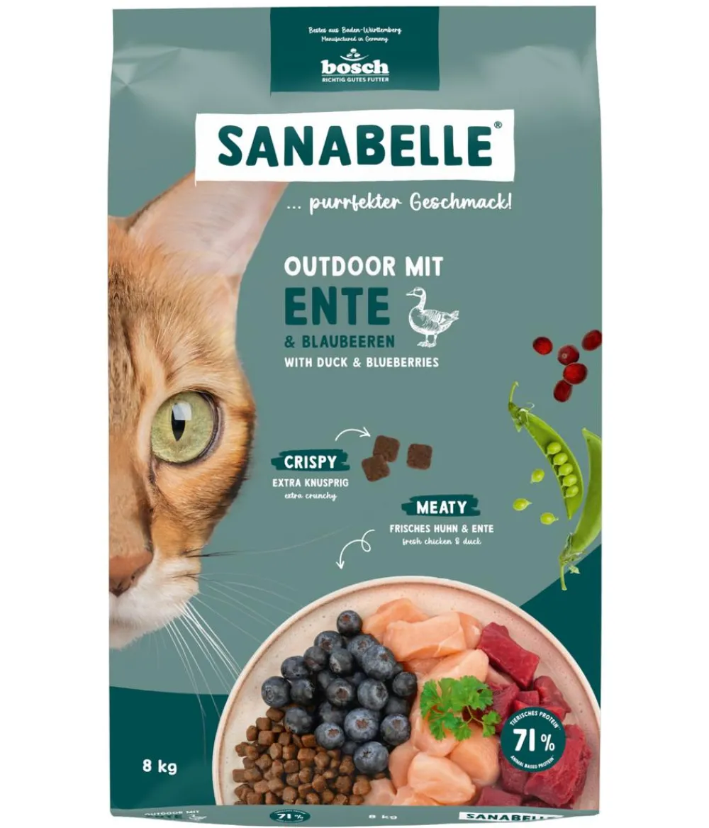 Sanabelle® Trockenfutter Katze > Life Trockenfutter für Katzen Outdoor Adult, Ente & Blaubeere