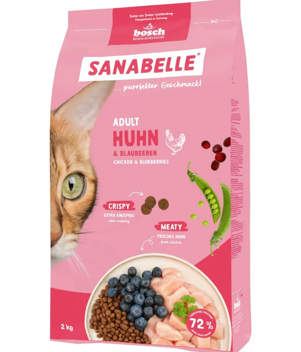 Sanabelle® Trockenfutter Katze - Life Trockenfutter für Katzen Adult, Huhn & Preiselbeeren