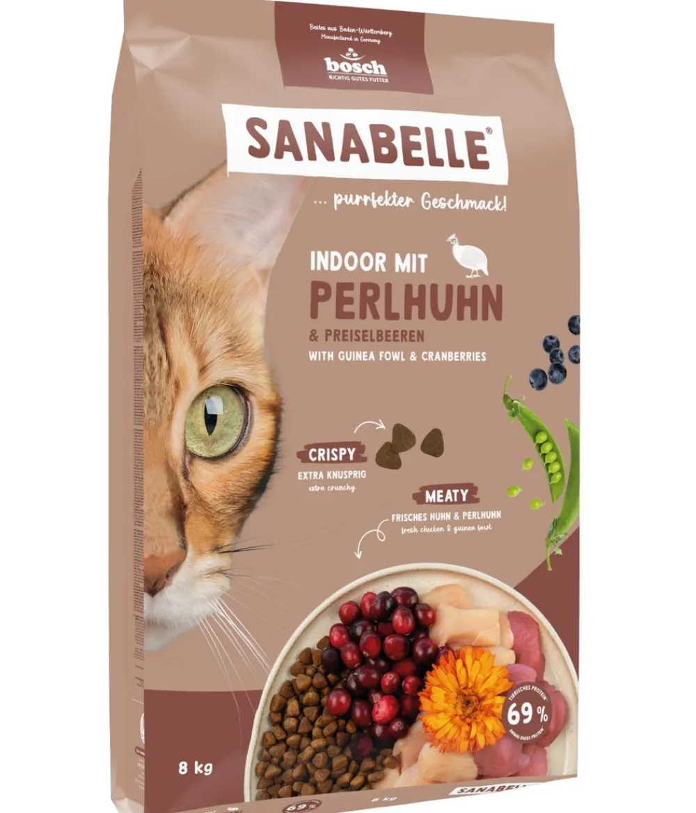 Sanabelle® Life Trockenfutter für Katzen Indoor Adult, Perlhuhn & Preiselbeeren Sale