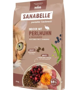Sanabelle® Life Trockenfutter für Katzen Indoor Adult, Perlhuhn & Preiselbeeren Sale