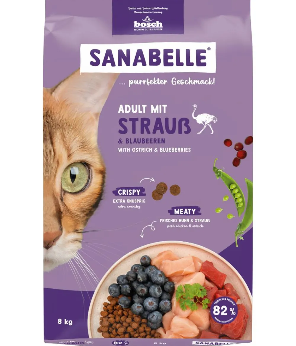 Sanabelle® Trockenfutter Katze > Life Trockenfutter für Katzen Adult, Strauß & Blaubeeren