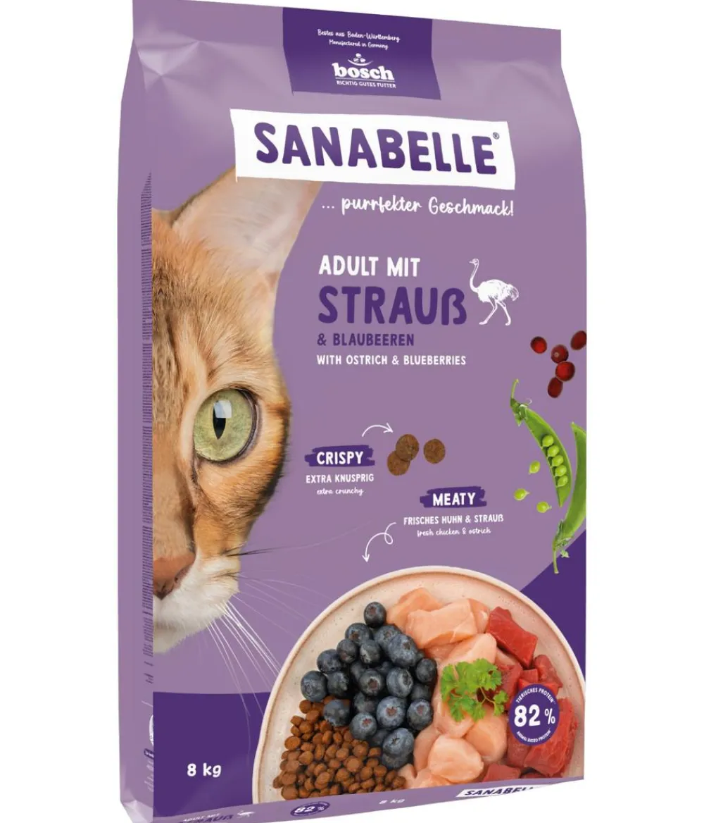 Sanabelle® Trockenfutter Katze > Life Trockenfutter für Katzen Adult, Strauß & Blaubeeren