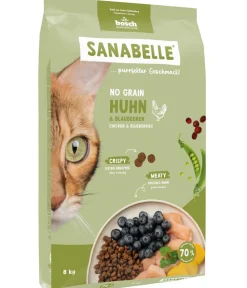 Sanabelle® Life Trockenfutter für Katzen No Grain Adult, Huhn & Blaubeere Hot