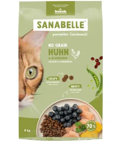 Sanabelle® Life Trockenfutter für Katzen No Grain Adult, Huhn & Blaubeere Hot