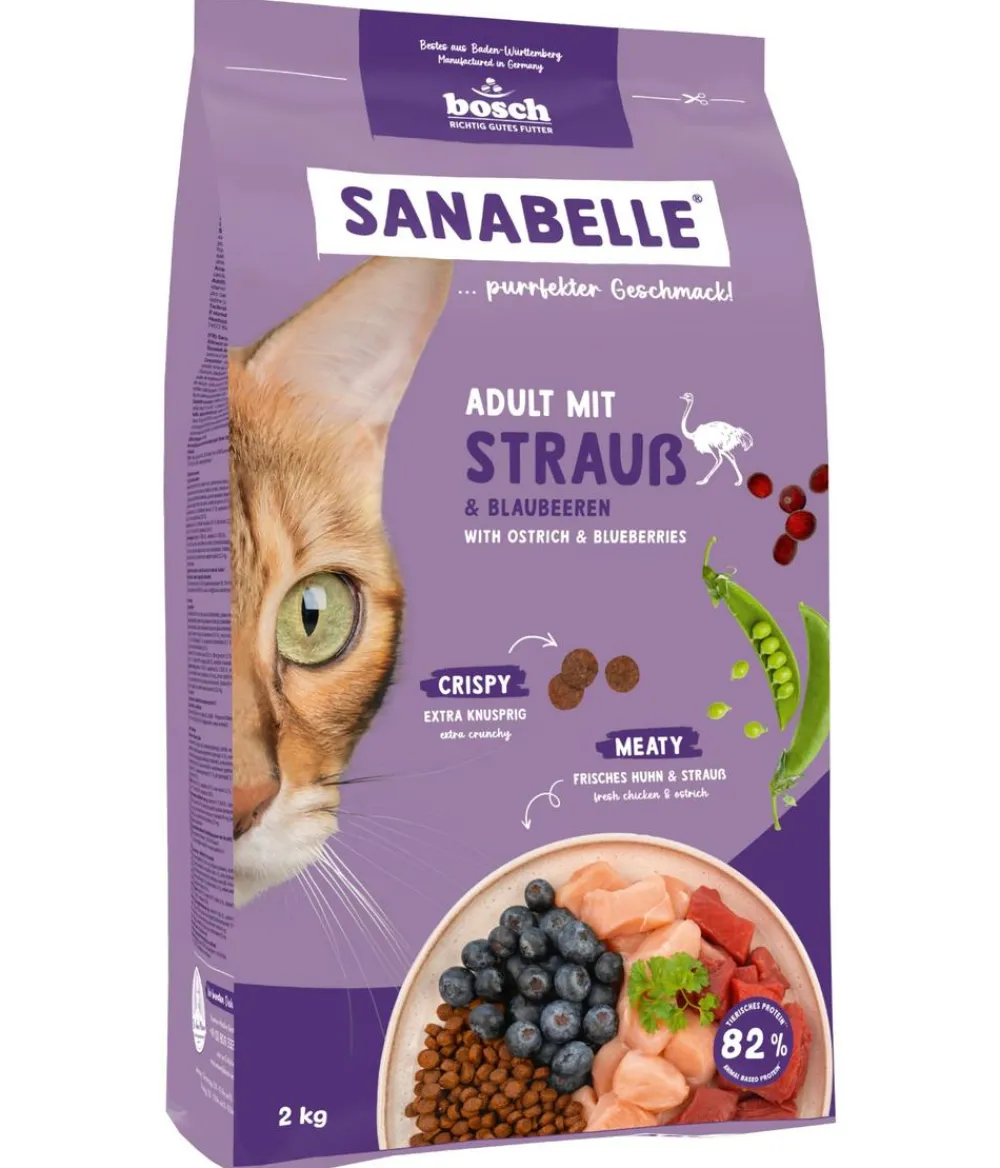 Sanabelle® Life Trockenfutter für Katzen Adult, Strauß & Blaubeeren Clearance