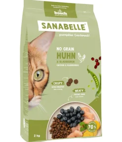Sanabelle® Trockenfutter Katze - Life Trockenfutter für Katzen No Grain Adult, Huhn & Blaubeere