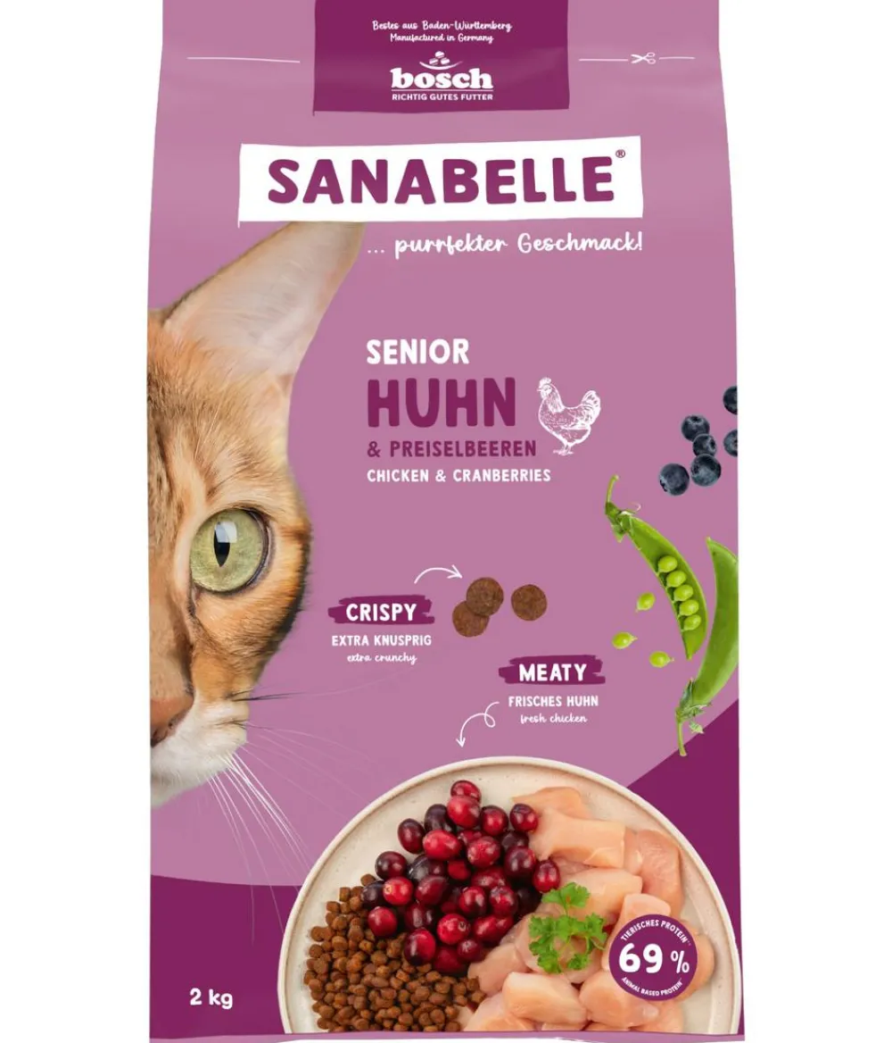 Sanabelle® Life Trockenfutter für Katzen Senior, Huhn & Preiselbeeren Outlet