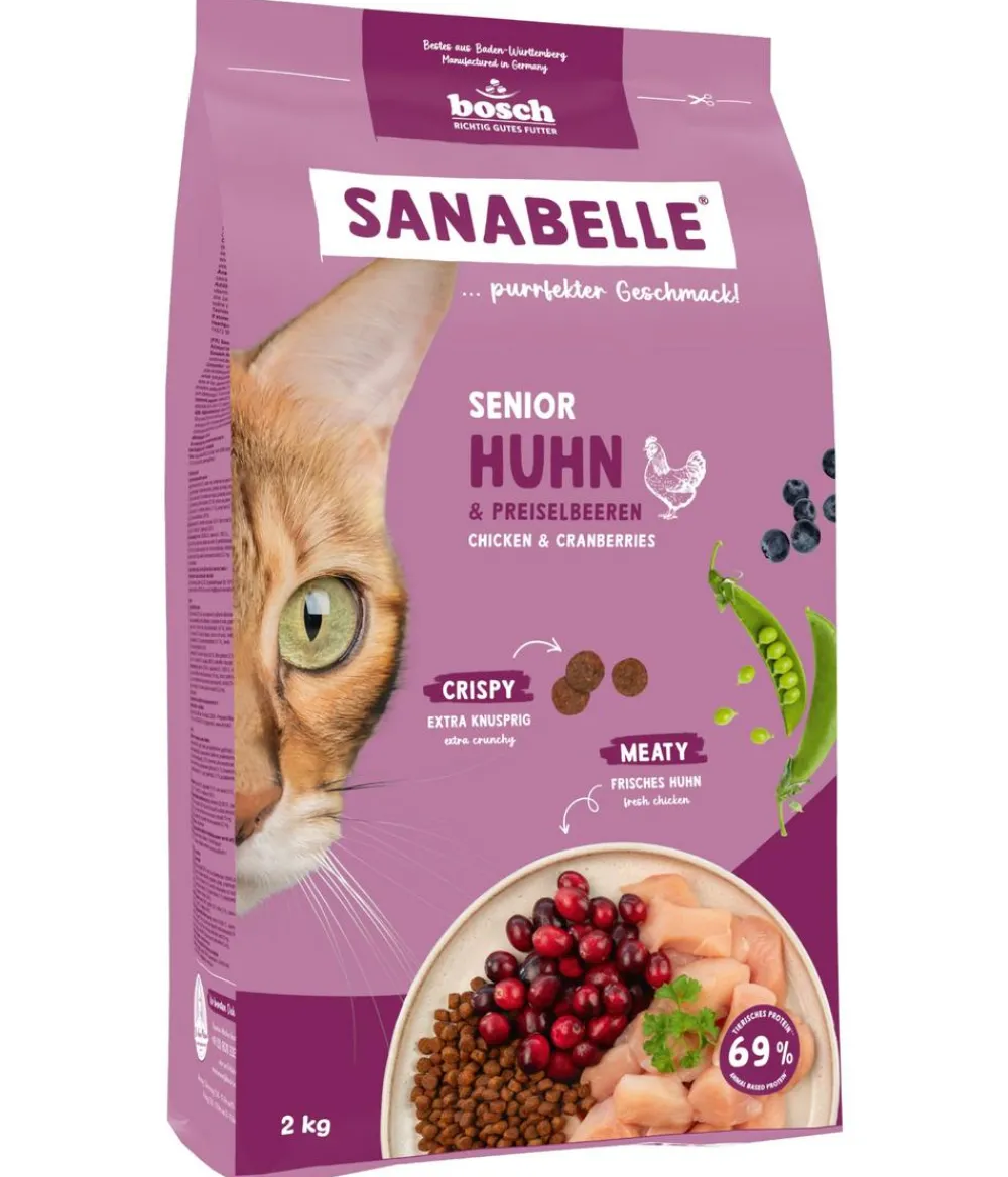 Sanabelle® Life Trockenfutter für Katzen Senior, Huhn & Preiselbeeren Outlet