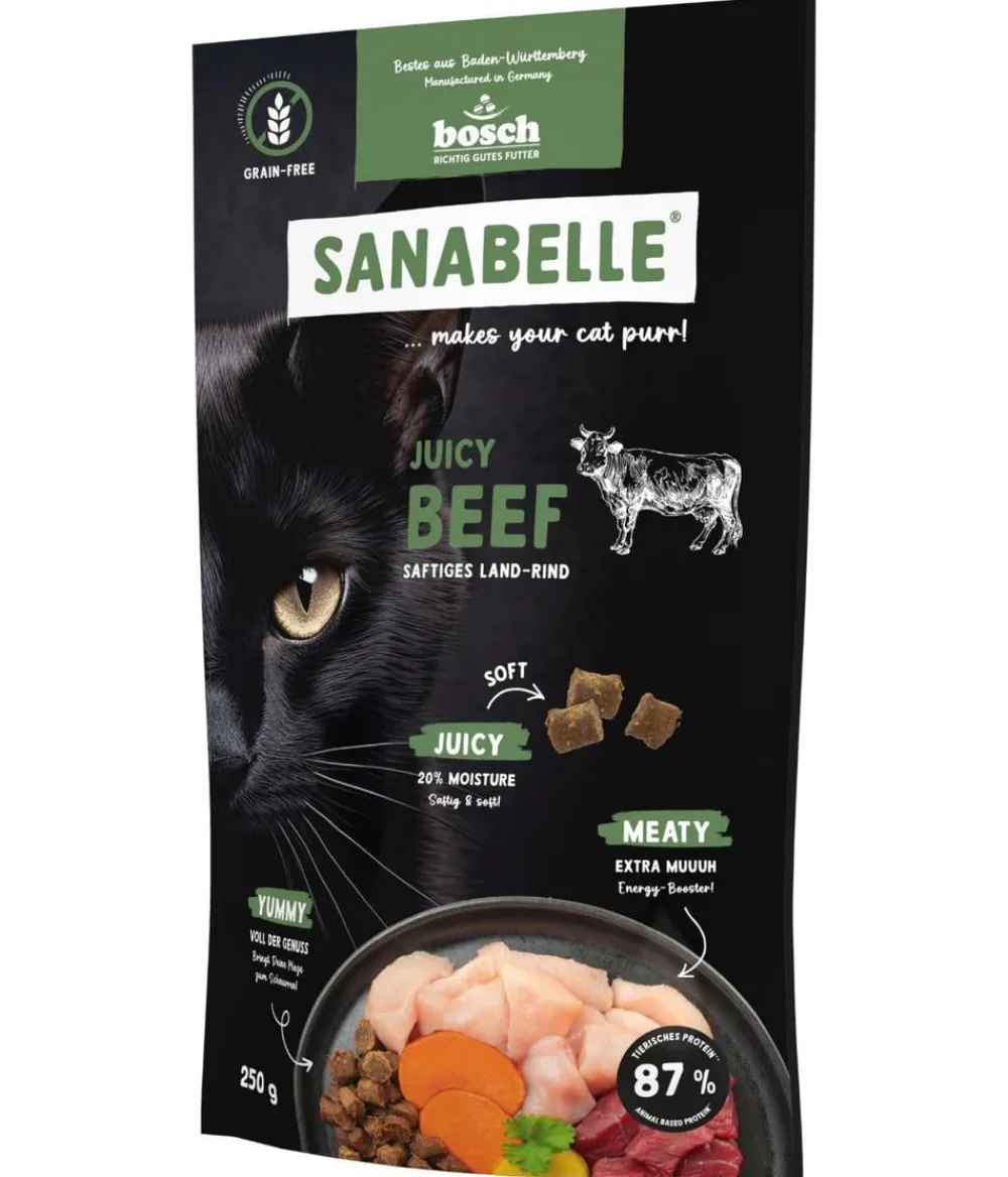 Sanabelle® Trockenfutter Katze - Trockenfutter für Katzen Adult, Juicy Land-Rind