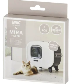 Savic Katzenklo > Aktivkohlefilter für Katzentoilette Mira de luxe, ca. B12/T12/H1,4 cm