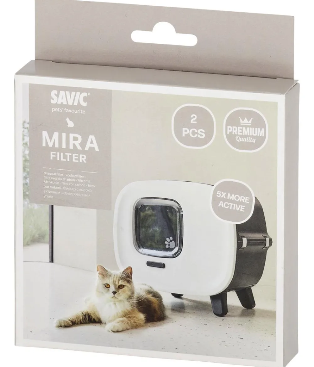 Savic Katzenklo > Aktivkohlefilter für Katzentoilette Mira de luxe, ca. B12/T12/H1,4 cm