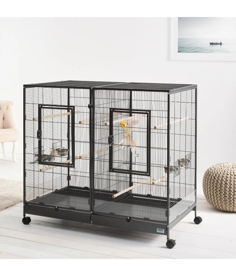 Savic Vogelkäfige & Volieren|Nagerkäfige > Nager- und Vogelheim Tasmania 120, ca. B120/H107/T65 cm