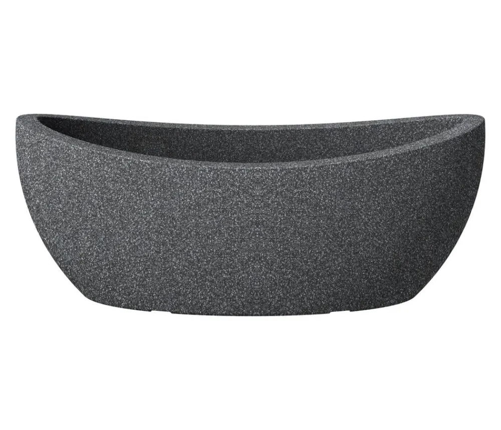 Scheurich Pflanzkübel & Blumenkästen - Kunststoff-Jardiniere Wave Globe, oval, ca. B58/H23/T24 cm Schwarz