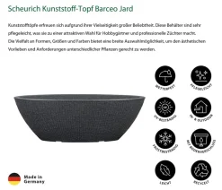 Scheurich Blumentöpfe & Übertöpfe > Kunststoff-Topf Barceo Jard, oval, ca. Ø58,6/H19,5 cm