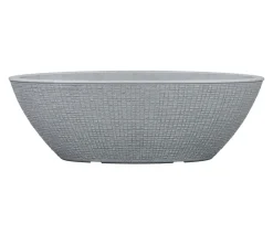 Scheurich Blumentöpfe & Übertöpfe - Kunststoff-Topf Barceo Jard, oval, ca. Ø58,6/H19,5 cm Grau