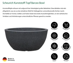 Scheurich Kunststoff-Topf Barceo Bowl, rund, ca. Ø39/H18 cm Schwarz Online