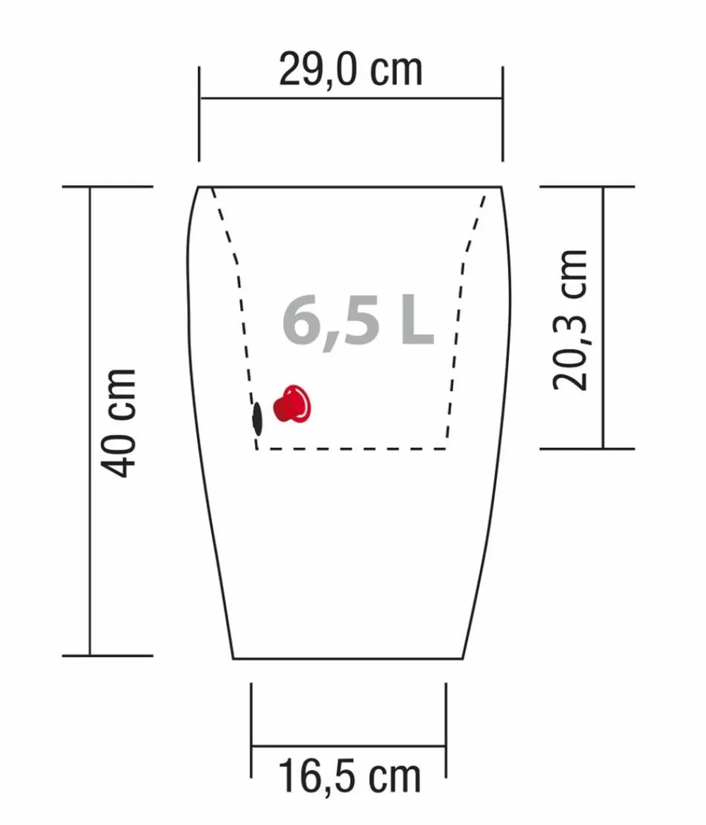 Scheurich Kunststoff-Topf Barceo High, rund Grau Outlet