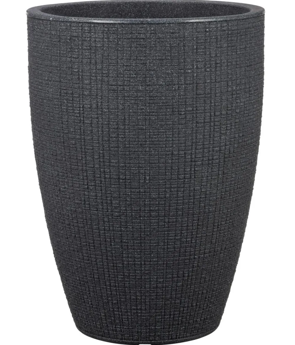Scheurich Vasen|Pflanzkübel & Blumenkästen - Kunststoff-Topf Barceo High, rund Schwarz