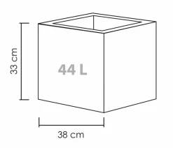 Scheurich Blumentöpfe & Übertöpfe > Kunststoff-Topf C-Cube, quadratisch
