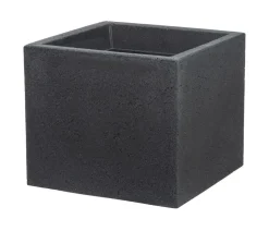 Scheurich Kunststoff-Topf C-Cube, quadratisch Schwarz Outlet