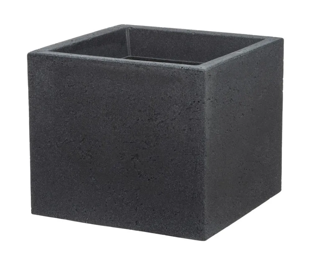 Scheurich Kunststoff-Topf C-Cube, quadratisch Schwarz Outlet