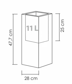 Scheurich Blumentöpfe & Übertöpfe > Kunststoff-Topf C-Cube, quadratisch