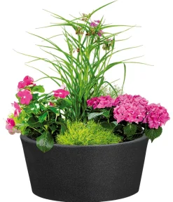 Scheurich Blumentöpfe & Übertöpfe - Kunststoff-Topf C-Cone Bowl, rund, ca. Ø38,9/H17,5 cm Schwarz