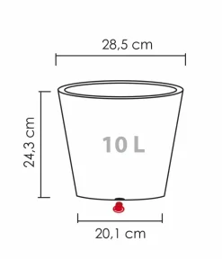 Scheurich Kunststoff-Topf C-Cone, rund Schwarz Discount
