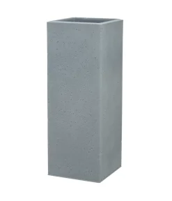 Scheurich Vasen|Blumentöpfe & Übertöpfe - Kunststoff-Topf C-Cube High, quadratisch, ca. B26/H70/T26 cm Grau