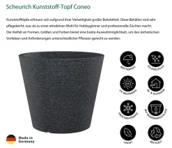 Scheurich Blumentöpfe & Übertöpfe > Kunststoff-Topf Coneo, rund