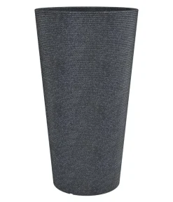 Scheurich Kunststoff-Topf Coneo High, rund Schwarz Discount