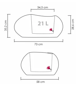 Scheurich Blumentöpfe & Übertöpfe - Kunststoff-Topf Flow, oval Grau