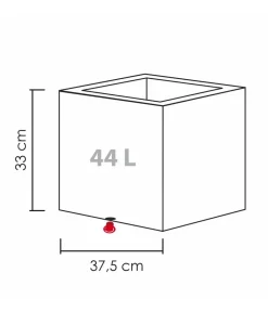 Scheurich Blumentöpfe & Übertöpfe - Kunststoff-Topf Muretto, quadratisch Schwarz