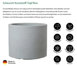Scheurich Blumentöpfe & Übertöpfe > Kunststoff-Topf Riva, rund