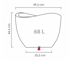 Scheurich Blumentöpfe & Übertöpfe > Kunststoff-Topf Wave Globe, rund, ca. Ø60/H44,7 cm