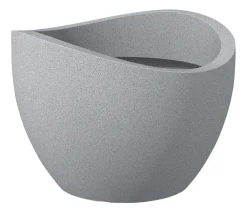 Scheurich Blumentöpfe & Übertöpfe - Kunststoff-Topf Wave Globe, rund, ca. Ø60/H44,7 cm Grau
